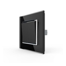 Livolo design button 2 speed rocker toggle pulse switch for relay Black