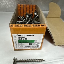 Heco Topix T-40 Stainless steel Screw 8,0x80mm Box Of 50. Ref S39