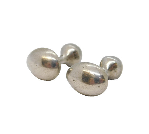 Pair cast sterling silver - of,