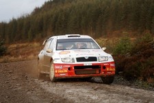 Jan Kopecky (CZE) on Stage 10 Skoda on stage 10 2007 WRC Rally Car Old Photo