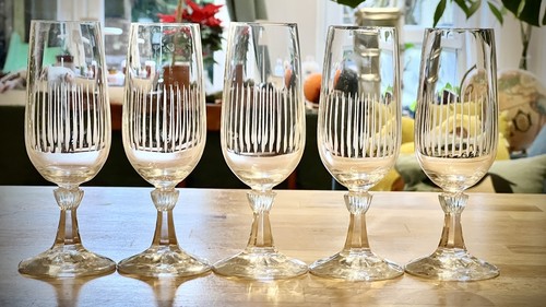 Vintage champagne etched - champagne,