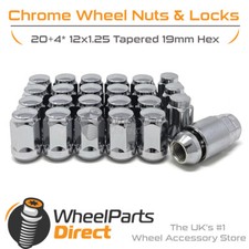 Wheel Nuts & Locks 20+4 for Nissan Navara D22 97-04 on Aftermarket Wheels