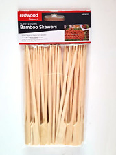 15cm Wooden Paddle Bamboo Skewers BBQ Grill Barbecue Sticks Kebab Fruit Cheese