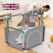 Large Baby Playpen 6 Sides Infant Kids Yard Activity Center Safety w/Zipper Door