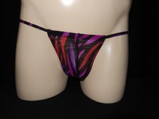 4 Pack of  Men's Medium Tan Thru  Adjustable Bikinis