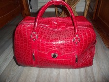 LYDC red Medium/Large Travel Luggage Wheeled Trolley Holdall Bag