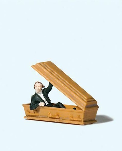 Vampire holding coffin lid - vampire,