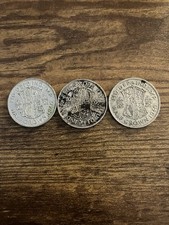 3 x British Silver Half Crowns