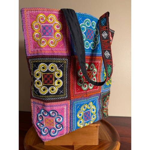 Hmong embroidered tote bag - tote,