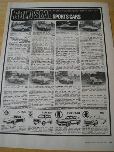 Gold seal sports - cars, london