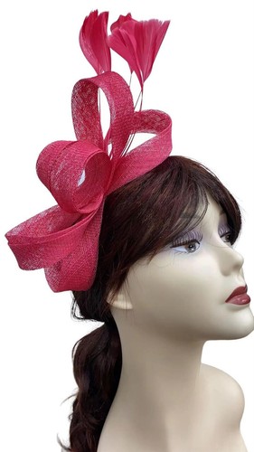 Sinamay looped feather - sinamay,
