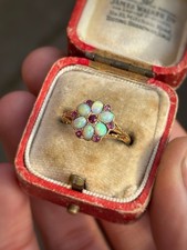 Antique 18ct Gold Opal & Ruby