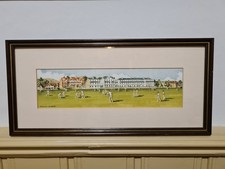 Eleanor Ludgate Cricket Framed Print Picture Watercolor Scene Sports Wall Decor