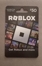 Roblox gift card - £50, includes