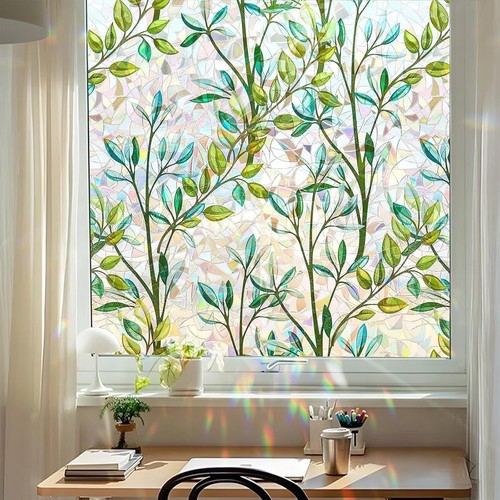 Rainbow frosted window - frosted,