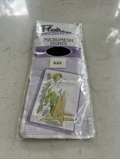 Vintage Flair Tights By pretty Polly Black 36-42” Shaped Seamed Toe