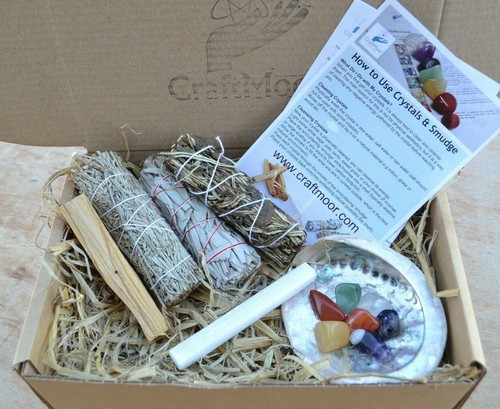 Sage smudge crystal chakra kit - smudge,