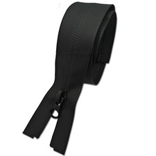 Black Waterproof Zip Replacement Size #5 Open-End Great for Jackets / Rain Coats