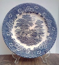 Vintage Pastoral Scene Plate, Hay Wagon (Brand Unspecified) 24.5cm Diameter