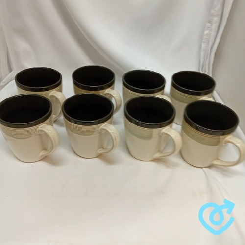Denby mugs cream black - denby,