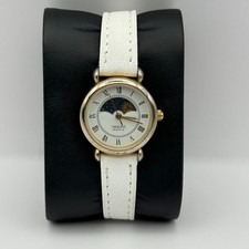 Imado Ladies Quartz Watch Sun and Moon Dial White Moon Phase Working 24mm