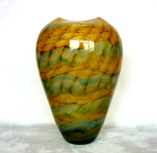 Martin Andrews Midnight Sun Studio Glass Vase. 20cm Tall. Signed, Dated 2019.