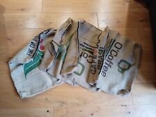 Extra Large Cushion Covers (4) Approx 60 X 60cm. Bespoke made From Coffee Sacks 