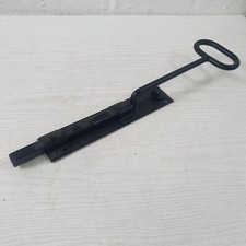 VINTAGE BOW HANDLE CAST IRON OLD TRADITIONAL SLIDING BOLT 18" - S22