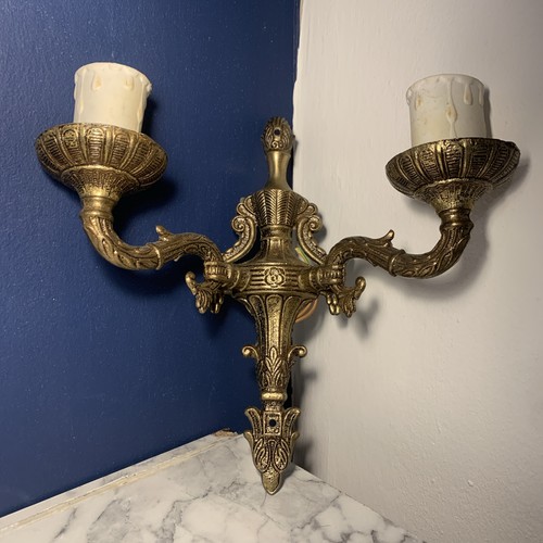 Vintage style brass sconce - style,