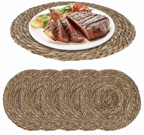 Round placemats 6pcs woven - placemats,,