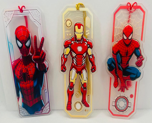 Spiderman acrylic bookmark - acrylic,