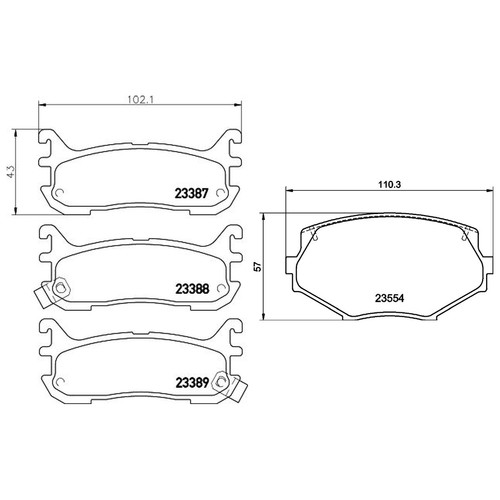 Don front rear pads fits - pads,