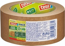 tesa Paper Packaging Tape Made From Recycled Materials for Packing 50m x 50mm 