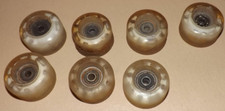 7 x Vintage roller skate wheels castors trolley board crafting modelling model