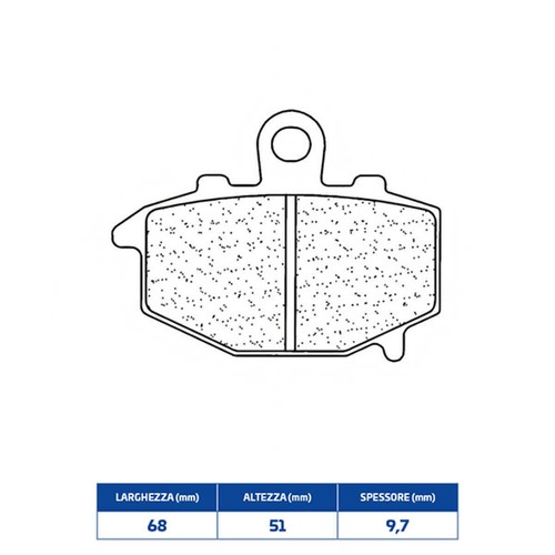 Sintered rear brake - brake, for