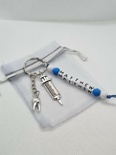 Personalised dentist keyring - dentist,