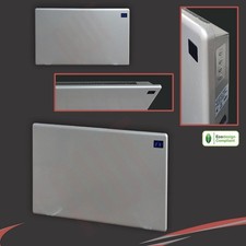 Silver electric panel heater - silver,