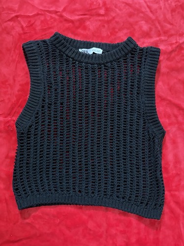 Black zara open - black, sweater