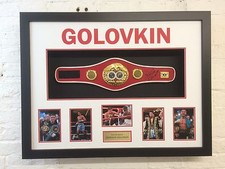 Gennady Golovkin GGG FRAMED Genuine Signed Mini IBF Belt Autograph AFTAL COA