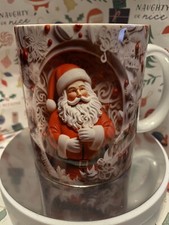 Christmas Santa Mug Coffee Tea Santa Gifts Present Gift 3d effect