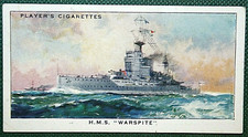 HMS WARSPITE  Royal Navy Battleship  Vintage  1939 Illustrated Card  EE29MS