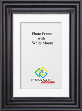 Photo Frame Picture Poster Frame Swept Style With Mount Black White Grey Mount