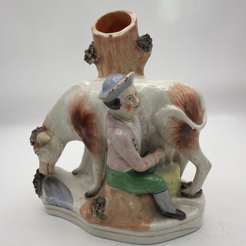 Antique staffordshire cow - antique,