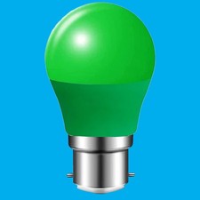 2x 4W LED Coloured Party Golf Round  Bulb BC B22 Blue Green Purple Red Yellow