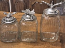 Rare Large Ribbed Glass Jar