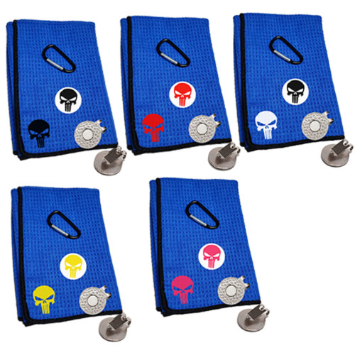 Punisher golf towel blue - towel,