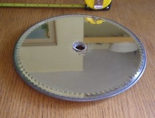 Antique Vintage Mirrored Plate   Display  Stand Base Circular Round 23cm footed