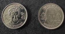 2XOfficial England Squad Medal Coins Collection 1996 DAVID PLATT + DAVID SEAMAN