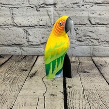 15cm Yellow Parrot Bird