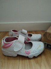Nike Air Rifts *Rare* White & Baby Pink Leather Trainers - Size 4.5  VGC - Boxed